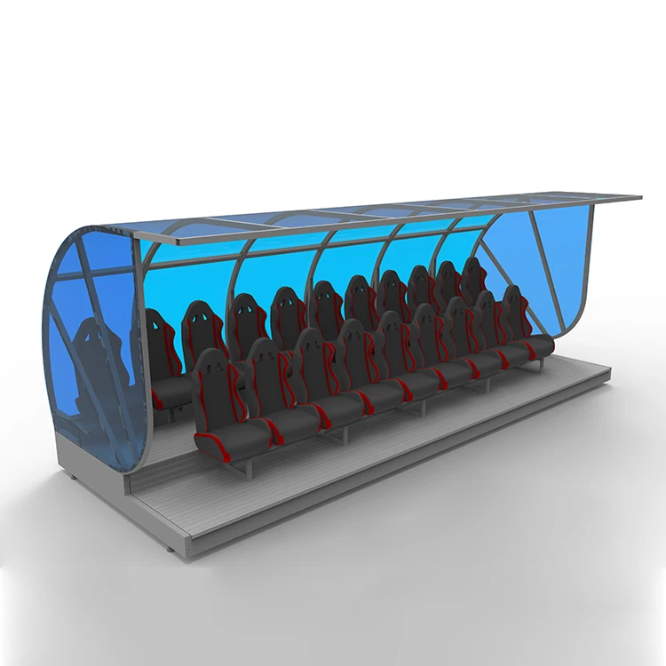 Two row luxury soccer player bench Portable football substitute bench team shelter seat with car seats