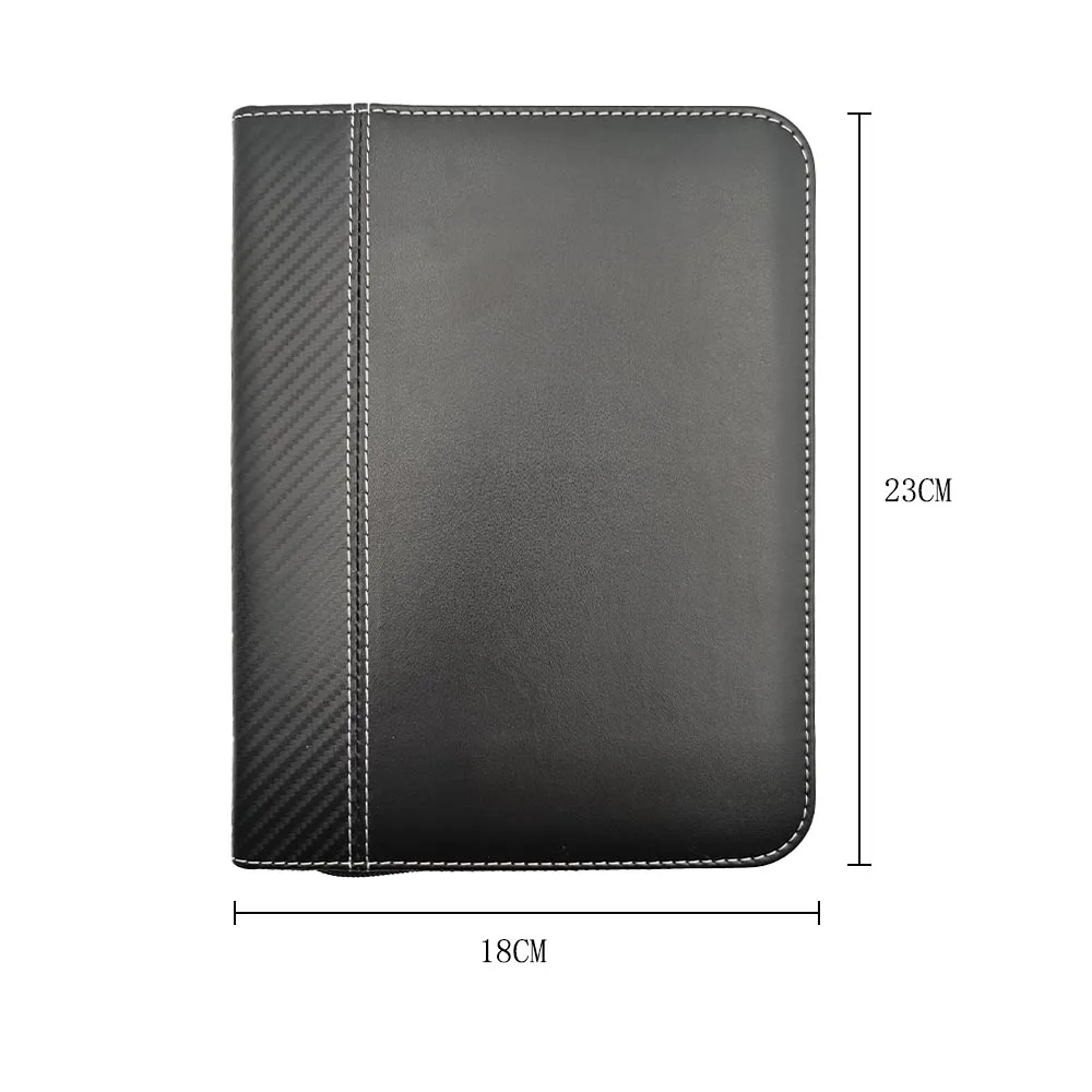 Custom Portable A4 Size PU Leather Document File Folder Art Portfolio Case