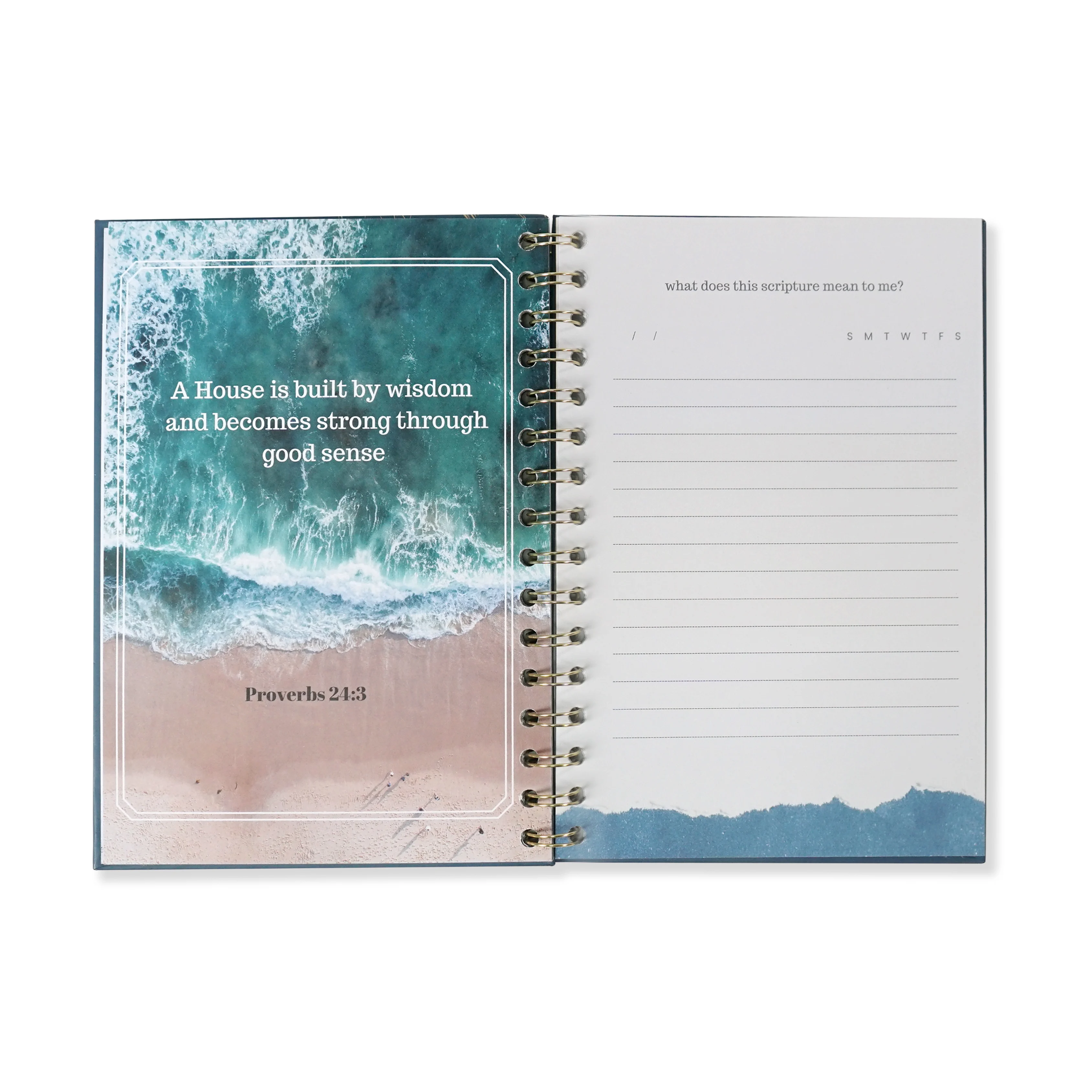 2024 2025 Undated Custom Printing Wellness Journals Notebook Diary Planner Self Care Journal Spiral Ring Mindfulness Journal