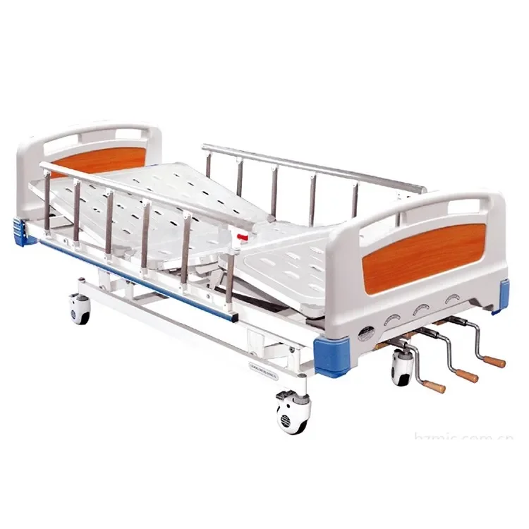 Mechanical Manual Medical Bed with two cranks for hospital