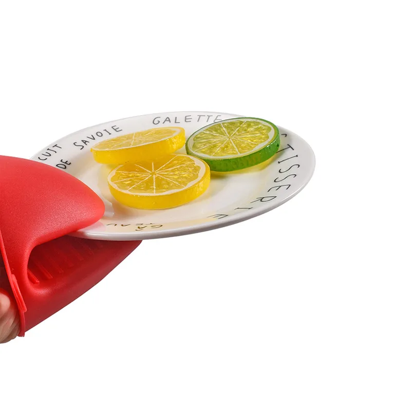 Silicone Oven Heat Insulated Finger Hand Clip Cute Cooking Microwave Non Slip Gripper Pot Holder Kitchen Dishes