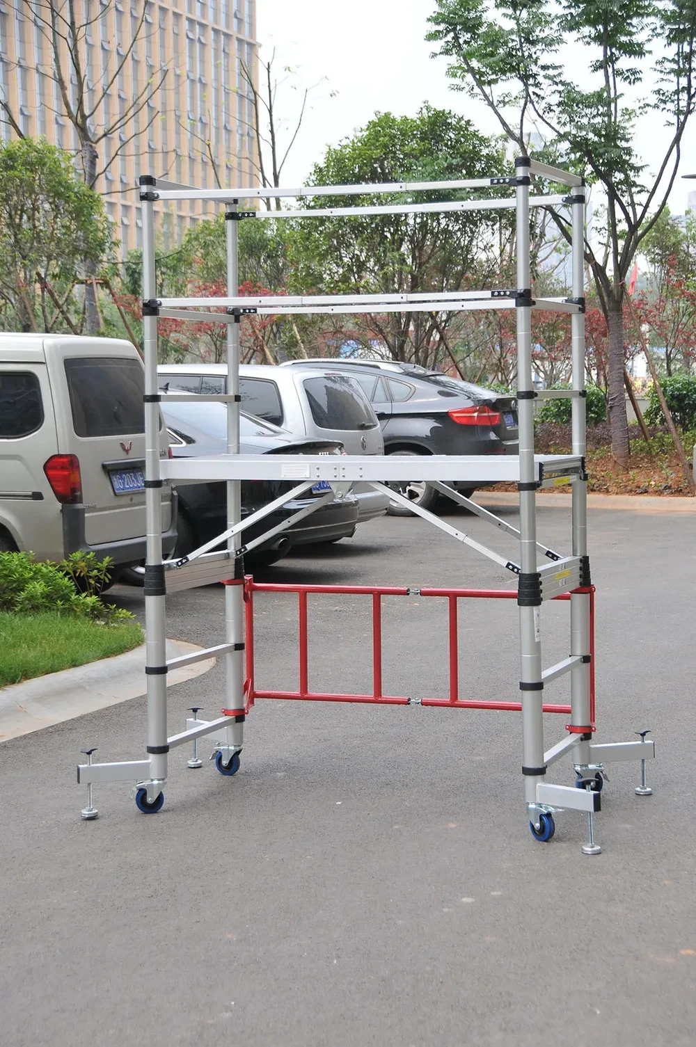 3m Scaffolding Folding Aluminum tower Mobile Telescopic Scaffolding ladder