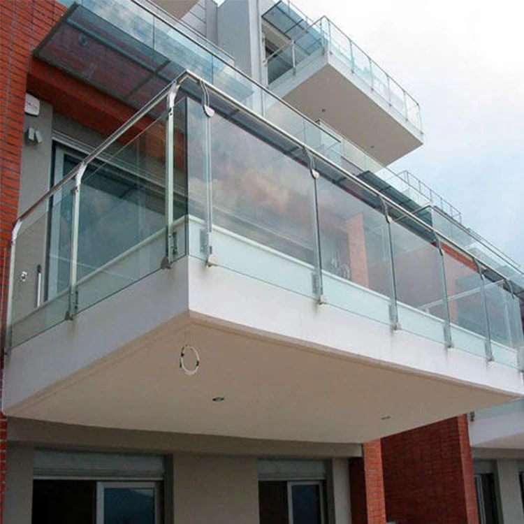 Prima Orien Iron Stair Design Interior Tubular Steel Glass Railing Balcony Railing