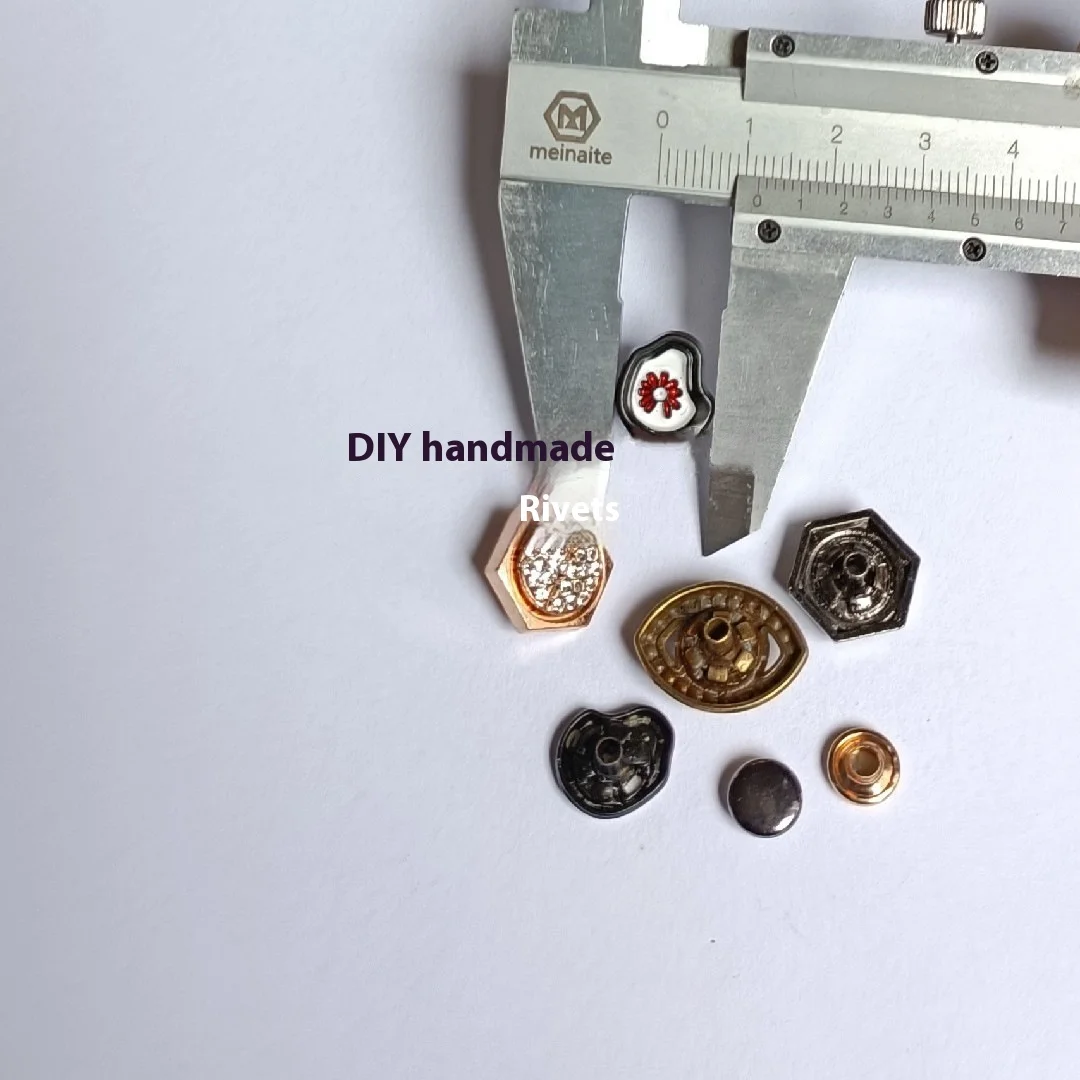 Handmade Retro Decorative Rivets for Clothing Shoes Hats & Bags 8mm Iron Nails with Plating for Leather Accessories