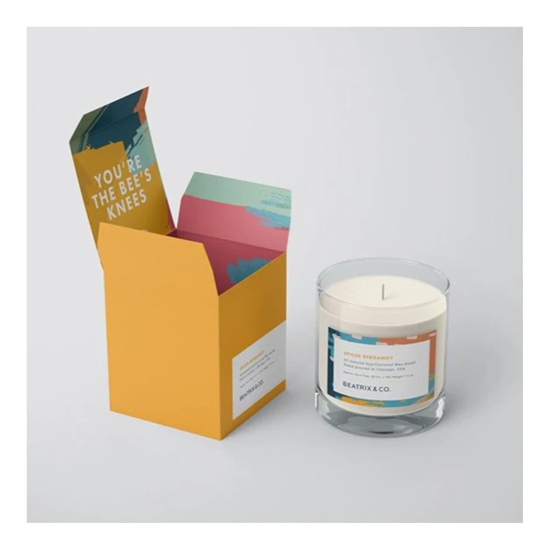 Handmade Custom Size Rigid Scented Candle Jar Gift Box with Matchstick Holder Empty Luxury Candle Box for Candle Box Packaging