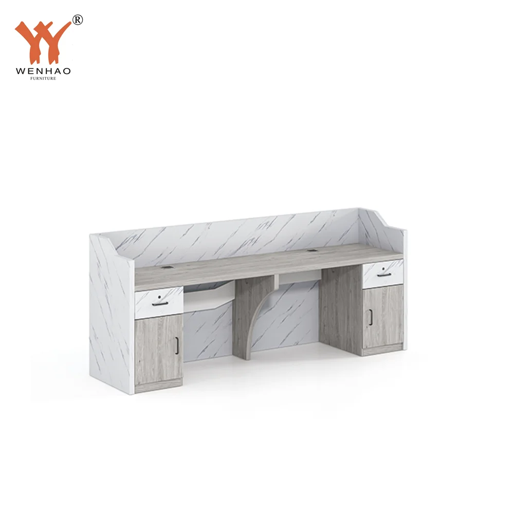 Foshan Factory Commerical Furniture Wholesale Meeting Reception Stand Counter Front Desk Table
