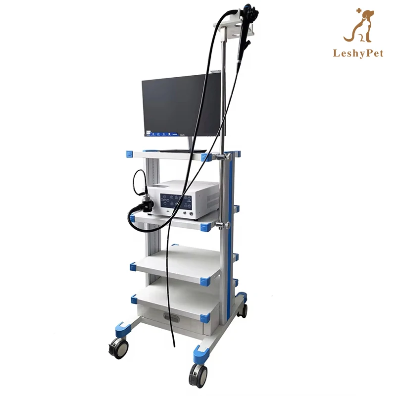 Leshypet Veterinary Electric Flexible Gastroscope And Colonoscope In One Set With Video Endoscope Camera System And Lcd Monitor
