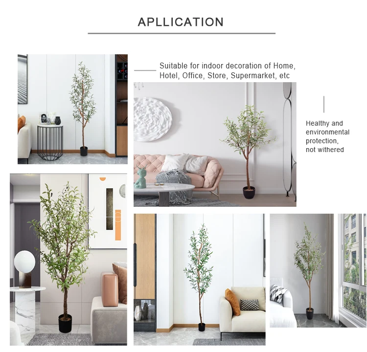 New Style Fake Olive Silk Branches Leaves Topiary Plant Artificial Decorative Tree