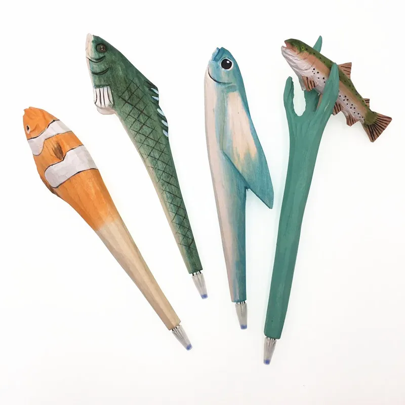 
bulk promotional animal wood ballpoint pen wooden animal pen 