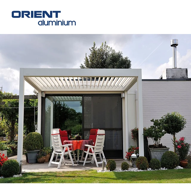 ORIENT High Quality Pergolas Bioclimatica Garden Gazebo Kits Restaurants Terrace Waterproof Louver Outdoor Aluminum Pergola