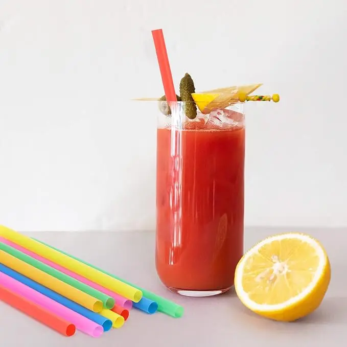 Low price promotion floral straws bubble tea straw 12mm