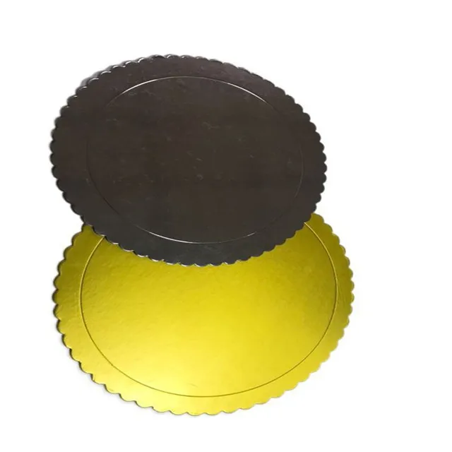 Food Grade Disposable Paper Round Golden Cake Card Paper Cake Base Board