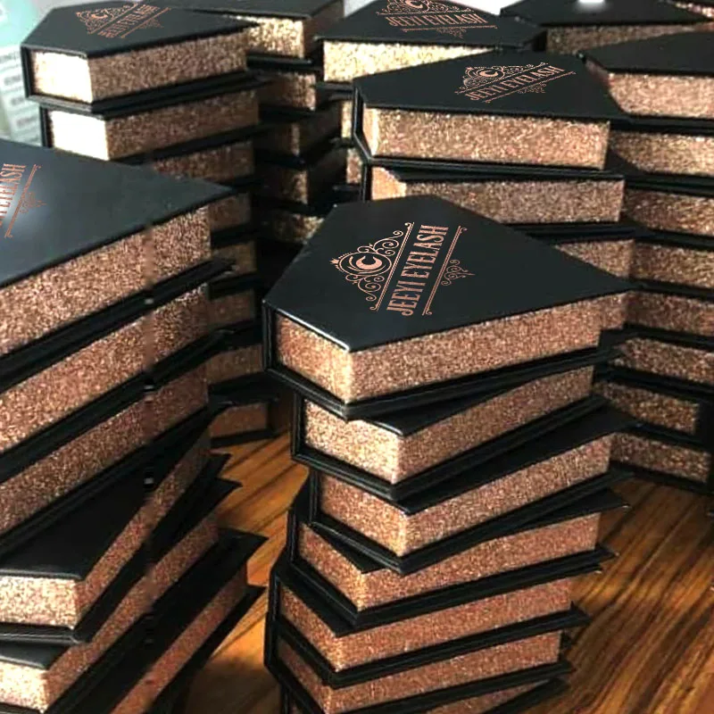 
Wholesale custom your own package white black pink rose gold eyelash packaging box with logo 