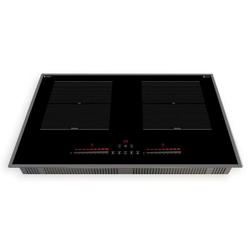 Europe Standard Induction Hob Built in Half Bridge 730mm Electric Stove Furnace Two Burner