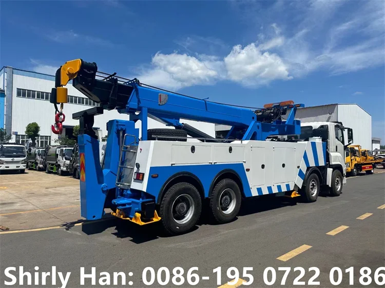 ISUZU GIGA 8*4  LHD 50 Tons Rotator Wrecker Towing Truck Crane Mounted Road Rescue Tow Truck
