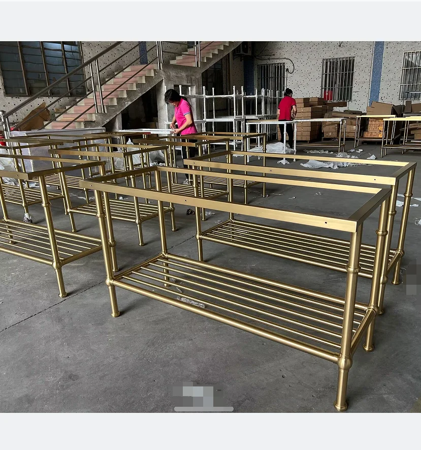 Modern Exposed Marble with brushed Gold Freestanding Console Bathroom en-suite Vanity sink vanity re-decor Metal Bath Vanities