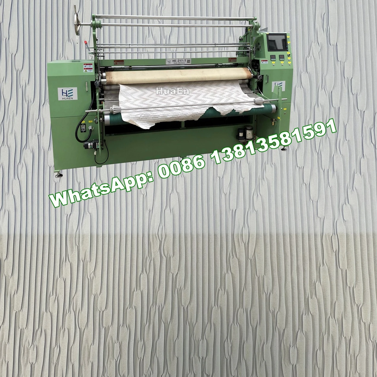 Manufacturer HuaEn Flat Side Bamboo Zigzag 100 Kinds of Pleat Designs HE-217-T Fabric Jacquard Machine for Pleating