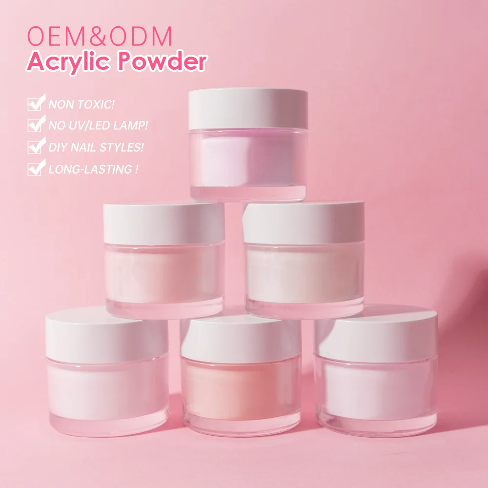 SCI Private Label 3 in 1 KG Bulk High Quality Soak Off Pink Clear Nude Colored Glitter Nail Acrylic And Dipping Powder Jars