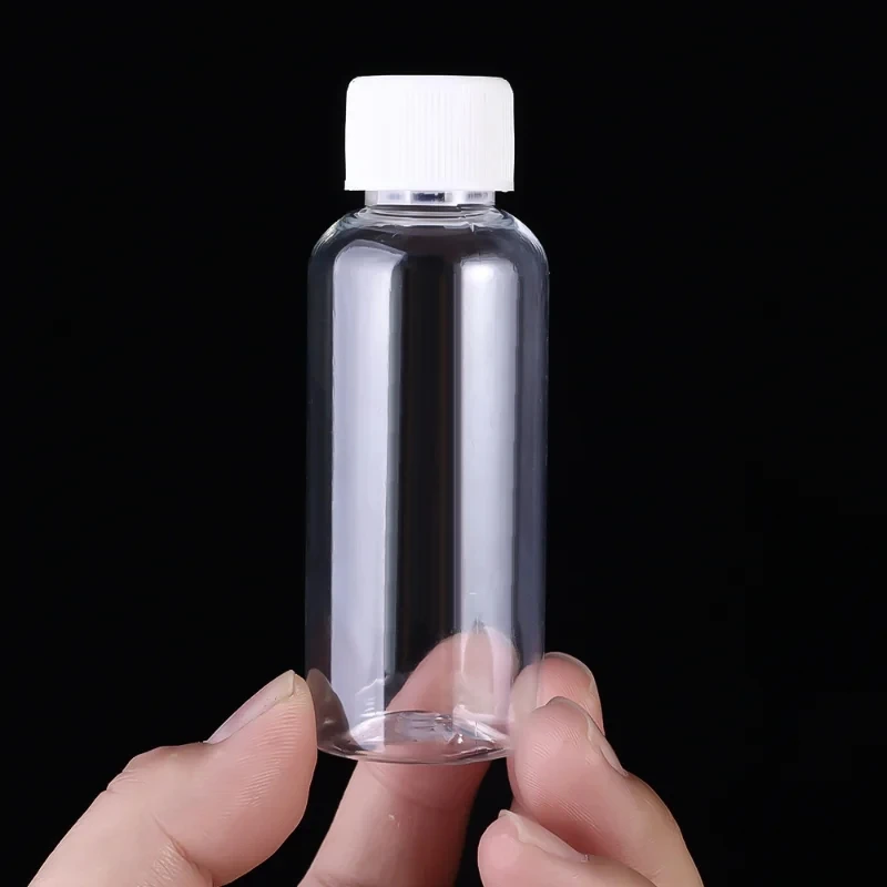 Transparent Portable PET Plastic Dispensing Bottle Liquid Sealed Empty Bottle with Cap