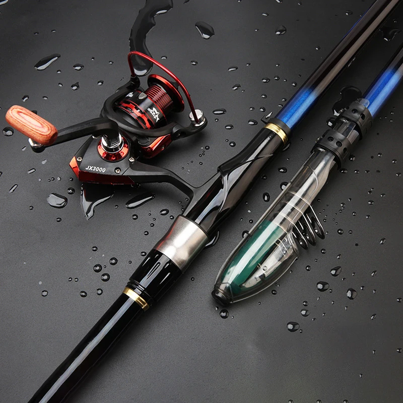 JETSHARK 2.7 3 3.6 6.3m Rock Pole Fishing telescopic rods Large Guide Ring spinning Fishing Rod sea rock fishing rod