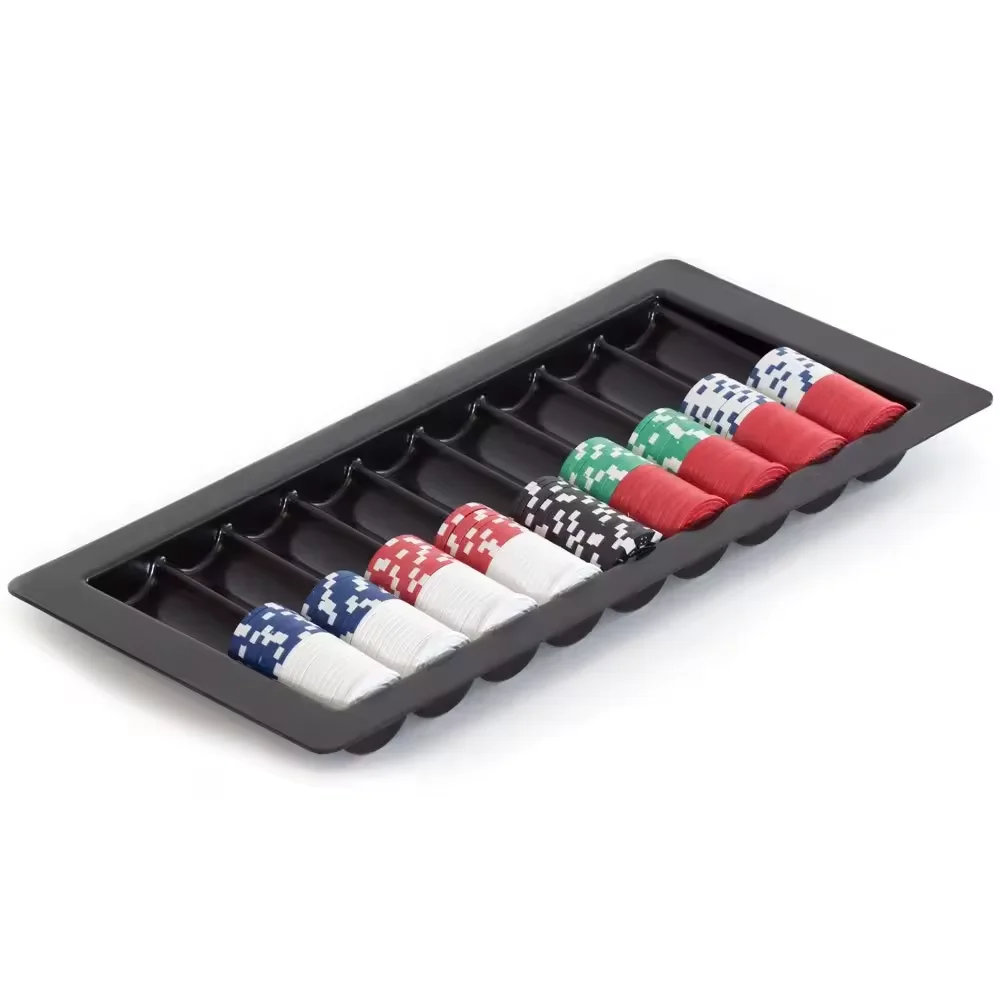 500pcs Capacity Casino  Plastic Chip Tray  10 Rows,50 Chip Capacity Per Row