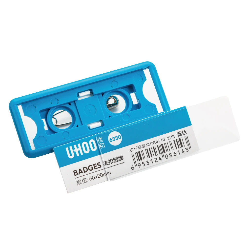 Hot selling insert name card design name tag plastic pin badge