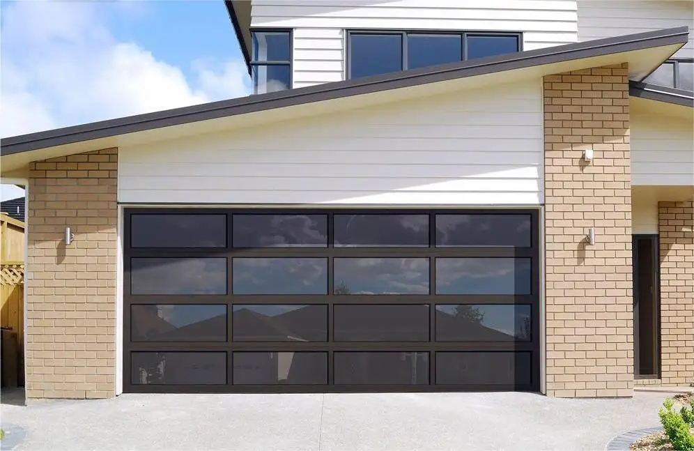 Professional Manufacture Frameless Aluminum Reflective Glass Mirror Garage Door glass garge door