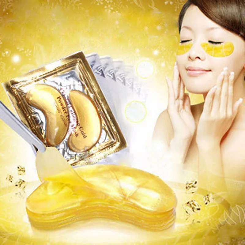 Under Eye Patches for Eyes Wrinkle Dark Circles Moisturizing 24k Gold Crystal Collagen Eye Mask Gel