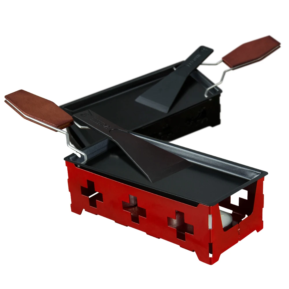 
Wholesale Outdoor Non-stick Easy Cleaning Small Spatula Candlelight Melting Pan Chocolate Raclette Cheese Melter 