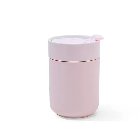 Reusable Ceramic Coffee Travel Mug with Lids Cute Coffee Mugs 10 Ounces, To Go Mug for Coffee Tea Portable Office or Home Cups D