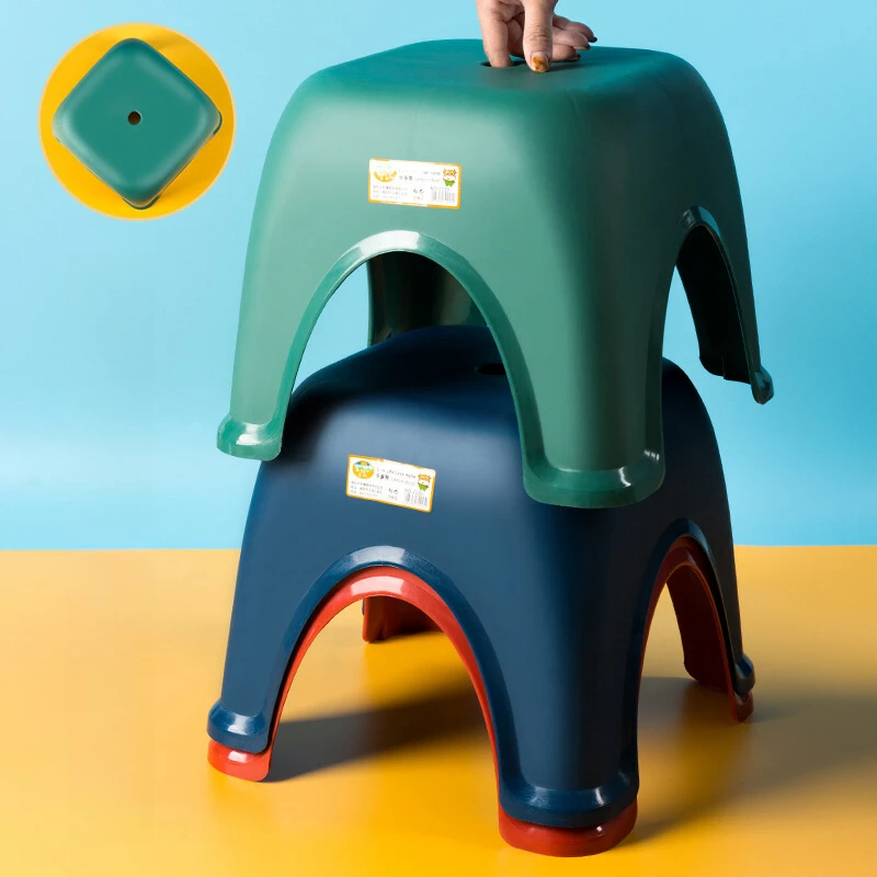 Jieyang Lebo 2024 Hot Sale New Design Stackable Plastic Kids Stool Portable Non Slip Pp Plastic Square Stools