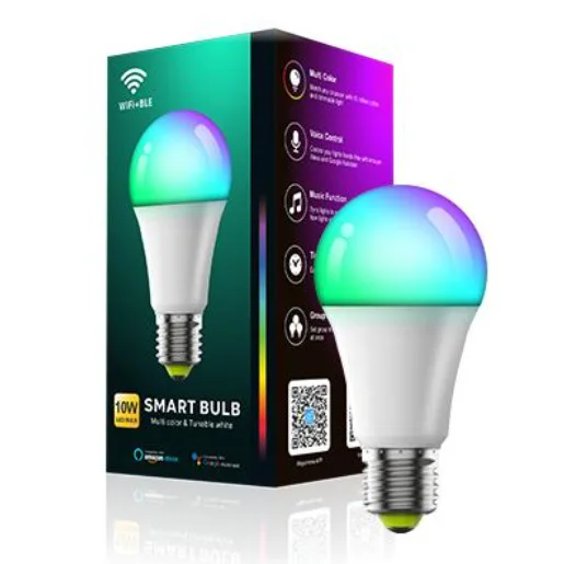 Оптовая продажа светодиодная лампа rgb e27 интеллектуальная
