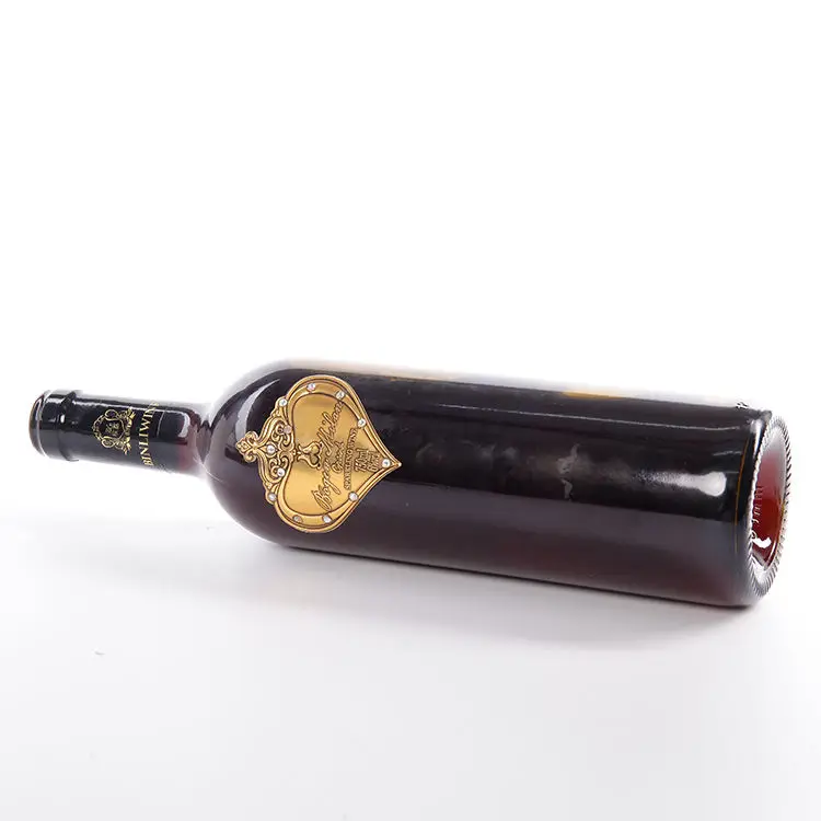 Wholesale Custom Wine Bottle Labels Chrome Aluminium Luxury Wine Bottle Labels With Adhesive