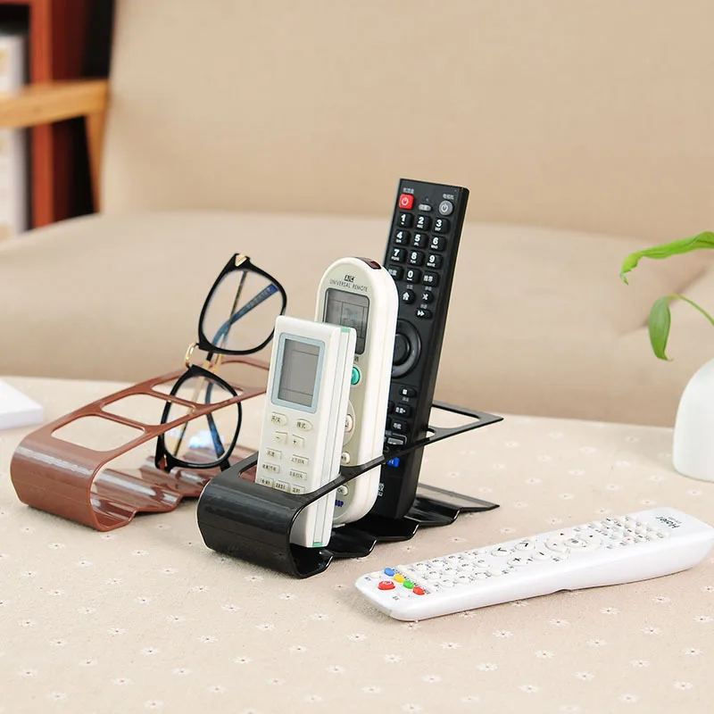 
Desktop Bracket TV/DVD/VCR Remote Control Organizer 4 Grids Frame Storage Rack Mobile Phone Holder Stand Wrought Iron Case Shelf 