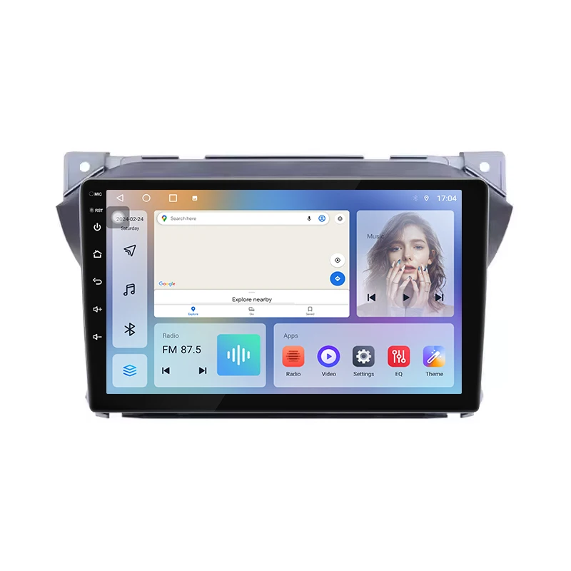 8227 Chip Car Stereo Radio Navigation GPS 2Din Head Unit For Suzuki Alto 2009-2016 Android14 Carplay Auto  AV Out Car Multimedia