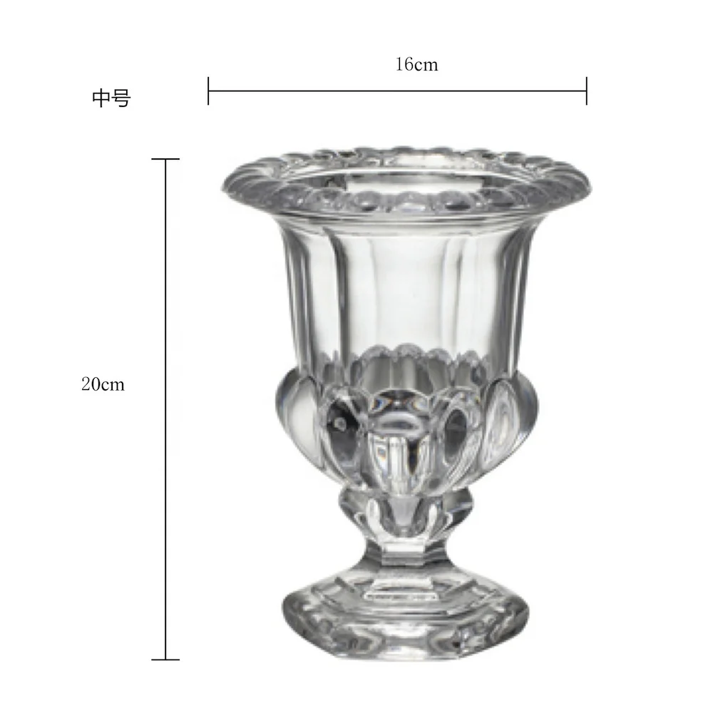 Креативная Высокая стеклянная ваза в нордическом стиле, прозрачная Хрустальная Цветочная ваза для свадебного украшения