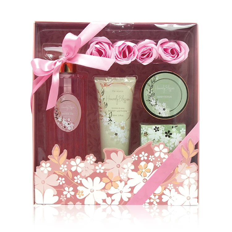 
Wholesale Bathe And Body Skin Care Set Spa luxury Gift Bath For Woman floral scents 