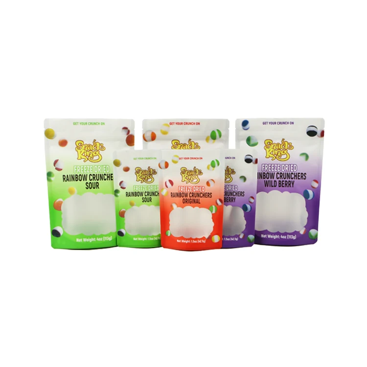 Wholesale Gummy Canny Plastic Bags High Barrier Frozen Chewing Gum Custom Candy Bags