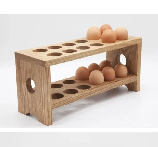 Китайские дубовые деревянные лотки для яиц, бамбуковый поднос для яиц 12 и 24 дюймов