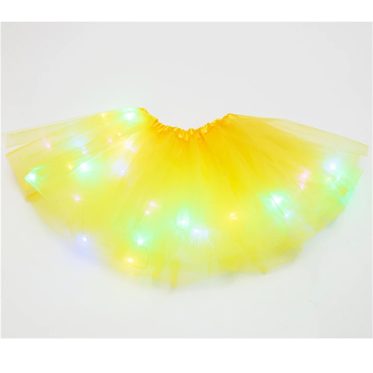 High quality hot sale Cute girl show dress Girls led light skirt Luminous star ballet skirt
