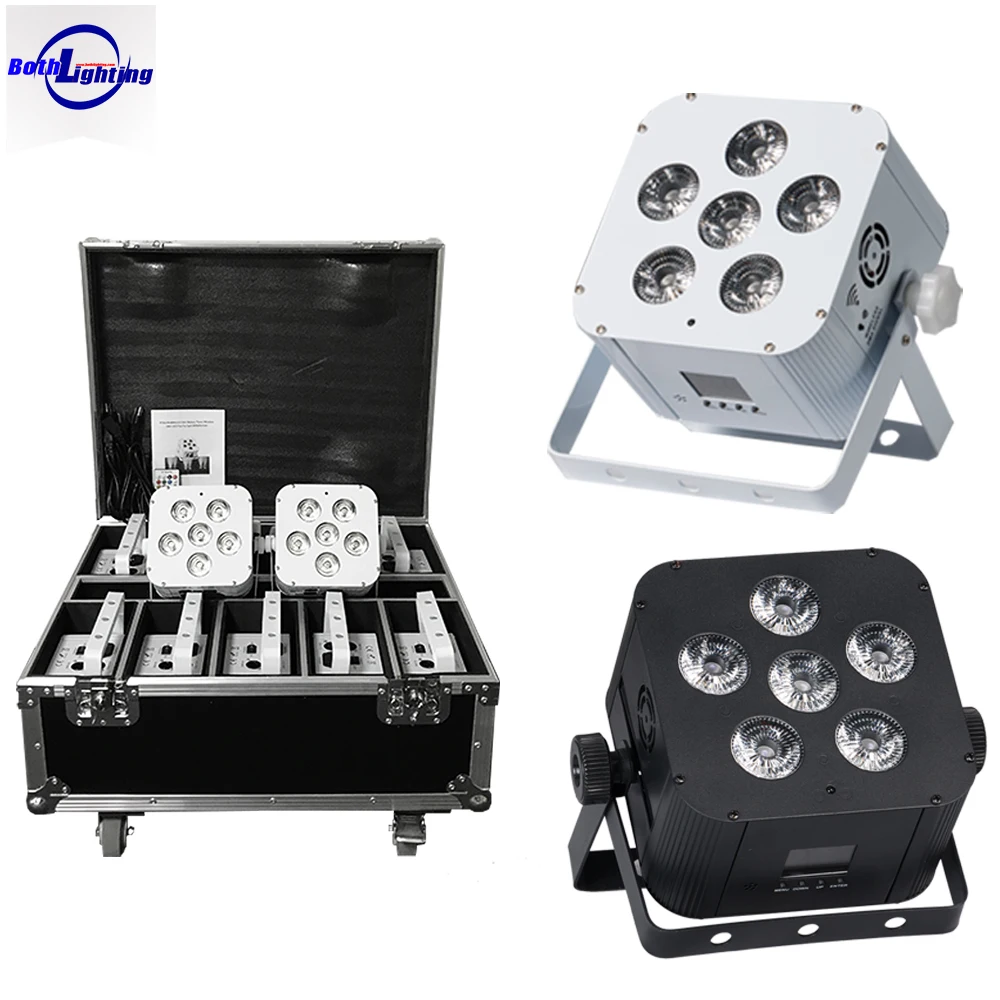 LED uplights Battery wireless 6x18w RGBWAUV 6in1 DJ Par light IR Remote Wifi Control Par For wedding DJ lights Stage Party Show