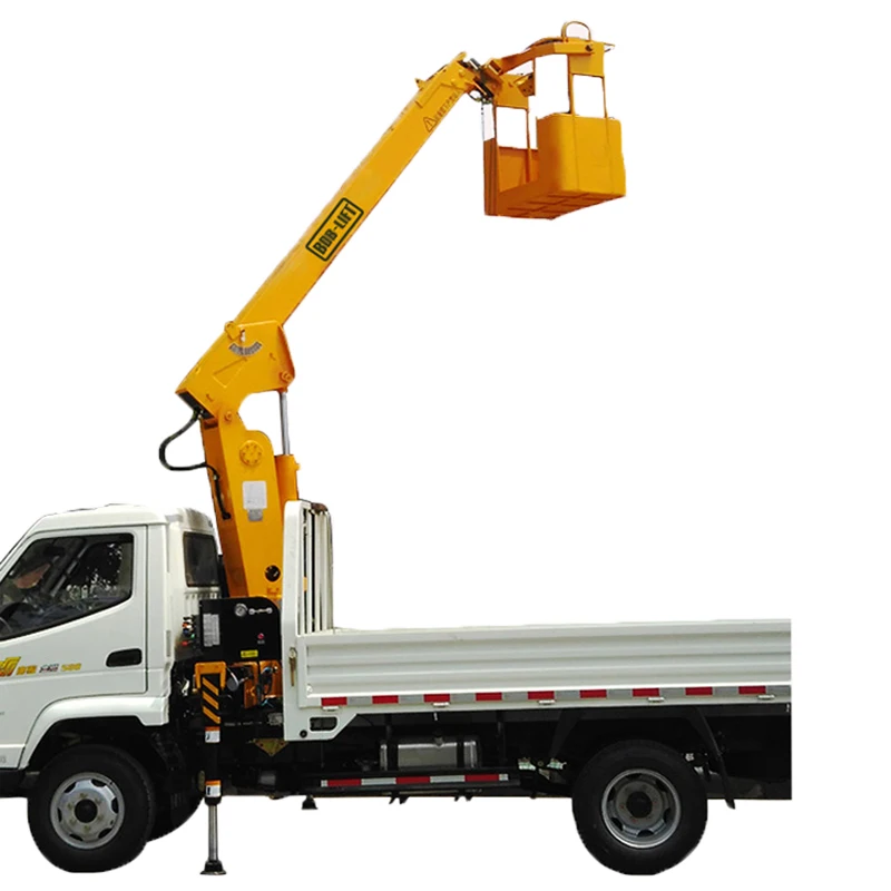 Telescopic Boom Truck Crane with Basket