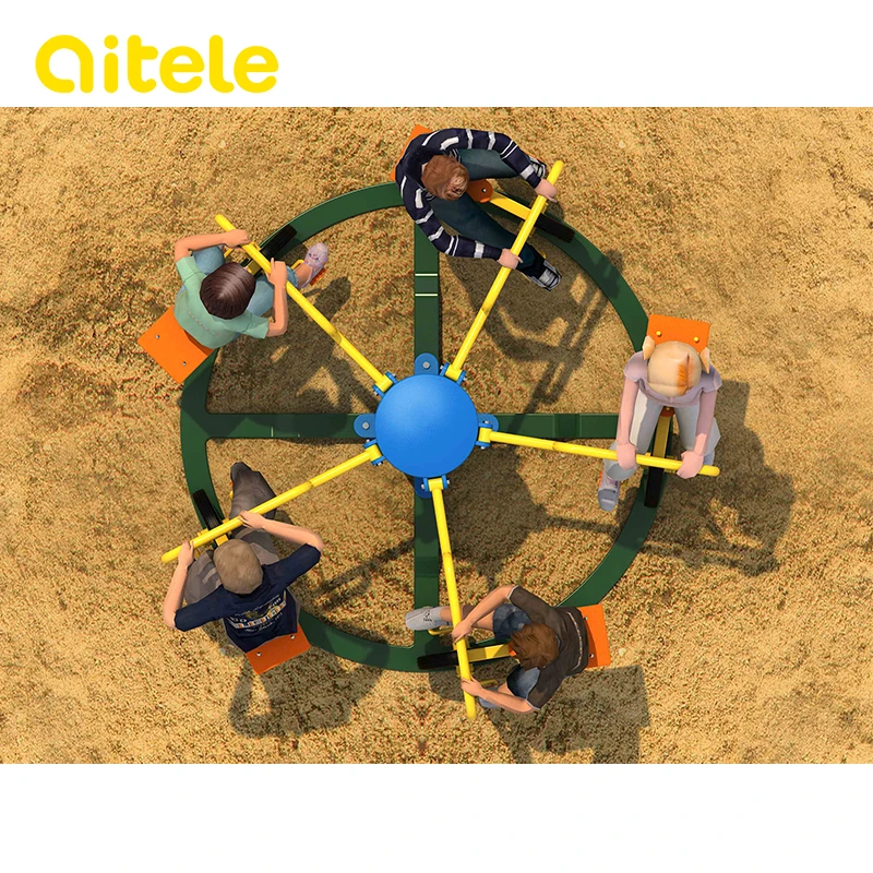 outdoor merry go round playground equipment