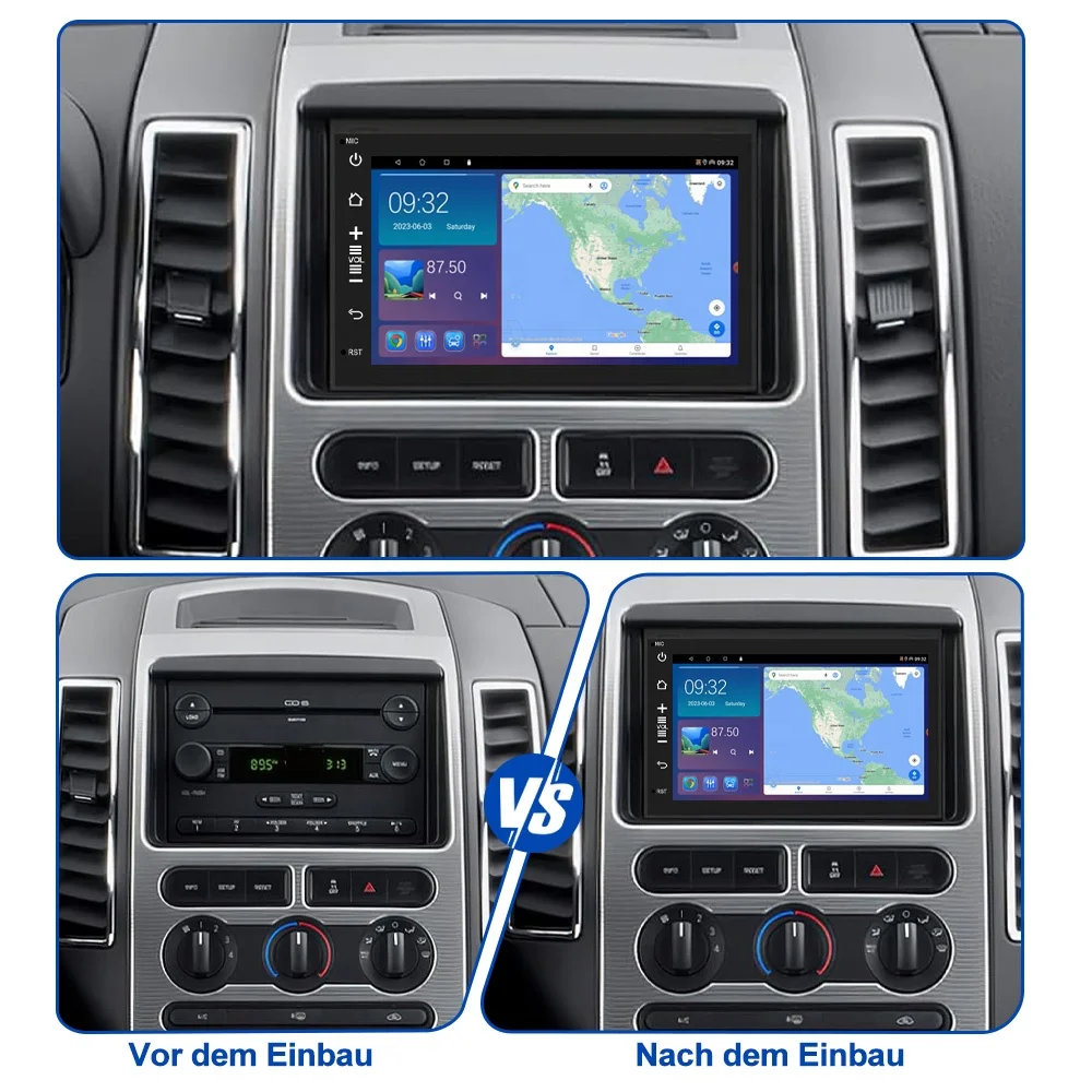 Jmance 7 inch Screen Ram 2GB Rom 32/64GB Wireless Carplay Android Auto 2 Din Car Radio For Ford F150 Explorer Expedition Mustang