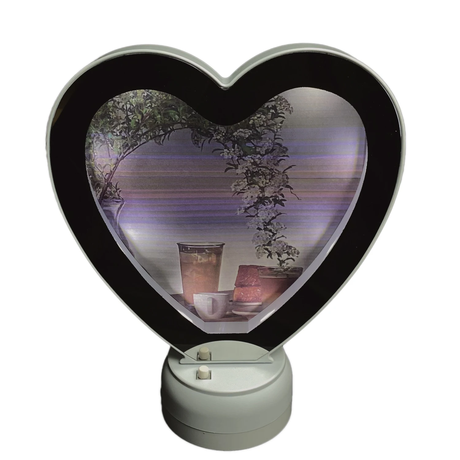 Фарфоровый светодио дный свет в форме сердца на заказ Макияж косметическое украшение зеркало косметическое настольное новейшее Волшебное Зеркало овальное