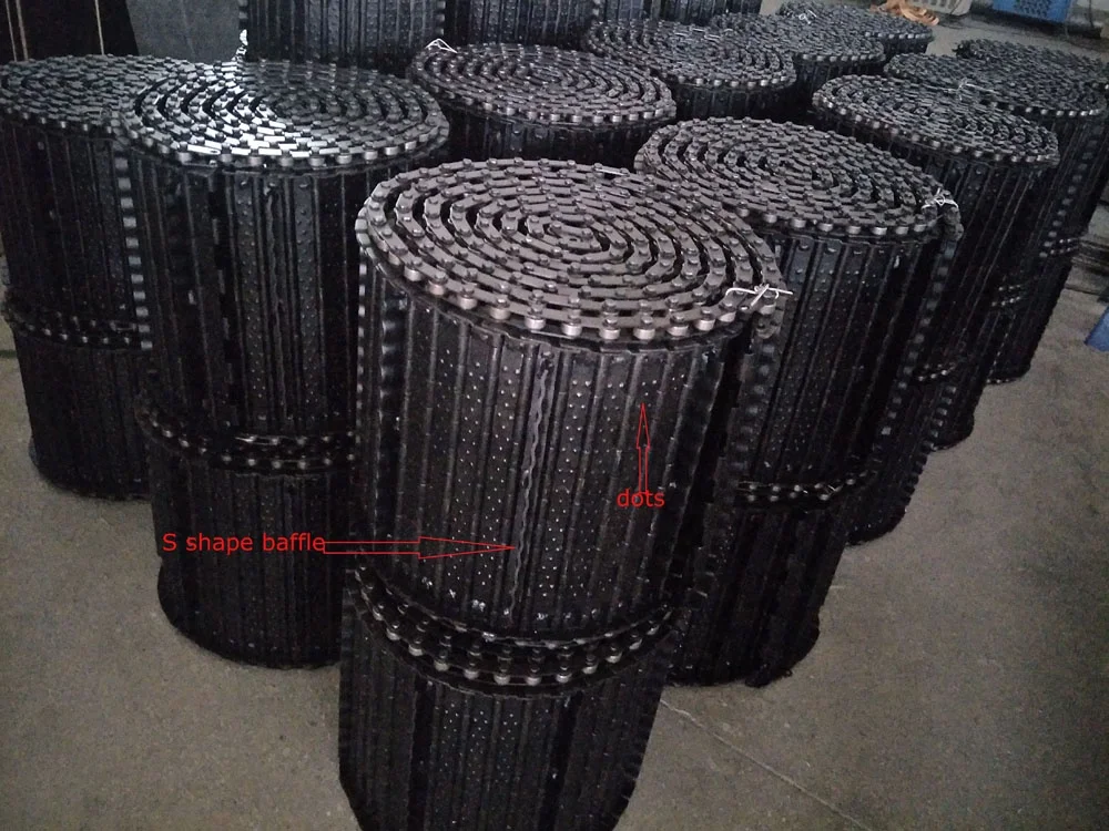 Pitch 50.8 mm chip conveyor steel scraps chips conveyor belt chain apron perforated conveyor chains
