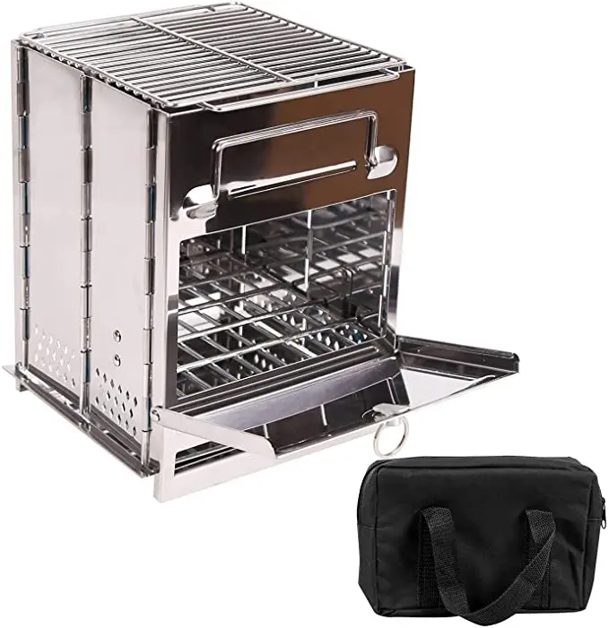 Небольшая или большая Складная портативная горелка для кемпинга с грилем для кемпинга, кемпинга, пешего туризма, приготовления пищи, пикника