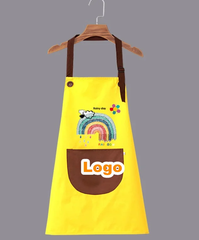 Children waterproof apron sleeveless studio painting smock clothes kindergarten printing overalls for kids toys gifts