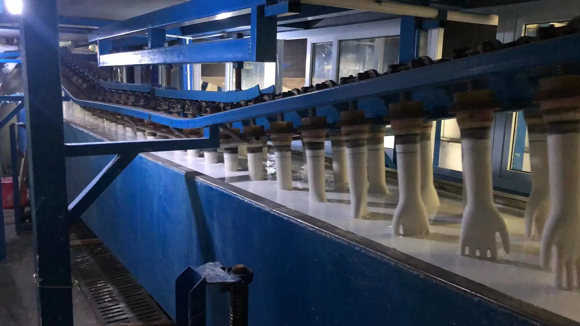Medical latex glove production line making machine