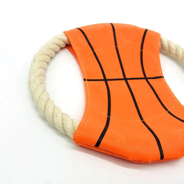 Throw Rope Disc Flyer Toy for Dog Cotton Rope Pet Dog Puppy Training Flying disc